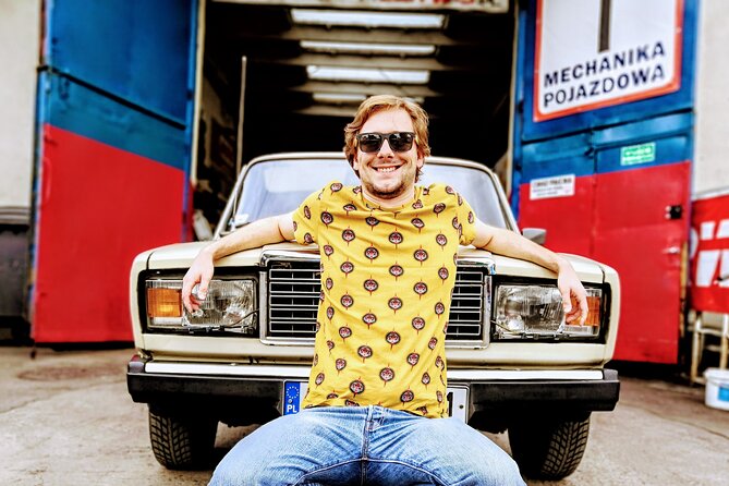 1.5h Crazy Guides' Communism Tour of Nowa Huta in Classic Car - The classic car ride: what a Trabant, Fiat Toddler, or Lada adds