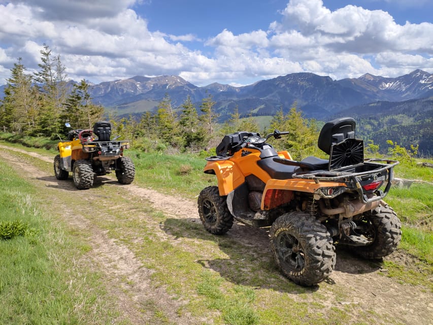 From Krakow: ATV/Snowmobile Ride, Shooting & Hot Springs - Guided off-roading in the Tatra Mountains with Can-Am quads