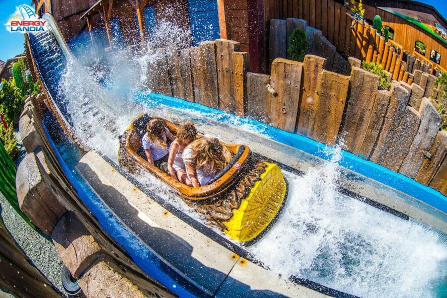From Krakow: Energylandia Amusement Park Ticket & Transport - Park layout: 7 themed zones and 133 attractions you can actually navigate