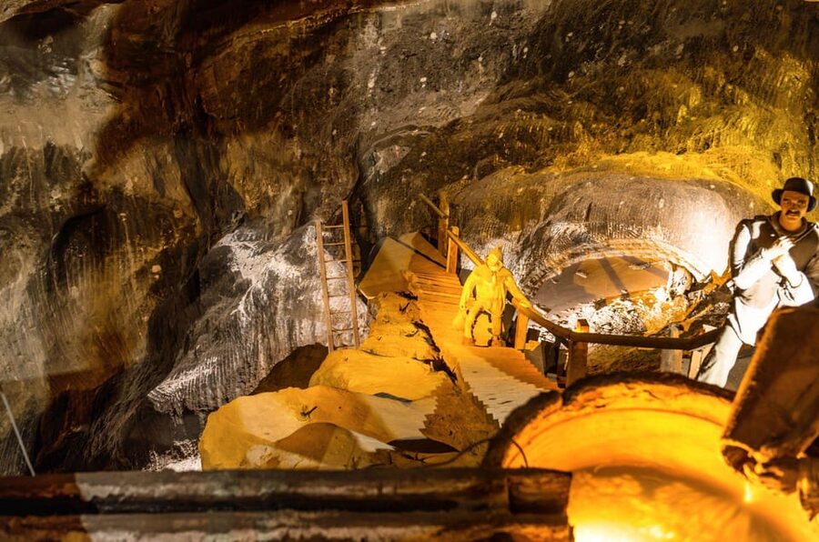 From Krakow: Wieliczka Salt Mine Guided Tour & Pickup Option - Descending into the mine: stairs, levels, and the lift back up
