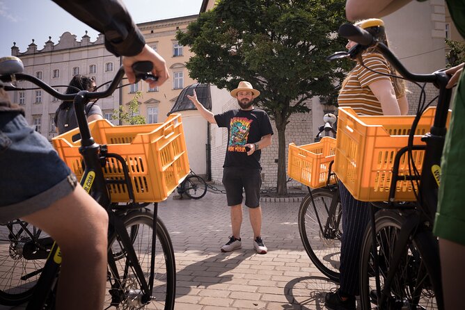 Full Bike Tour - the Old Town, Jewish Qtr & the Ghetto NEW BIKES - Stare Miasto: Cloth Hall, Town Hall Tower, and the Trumpeter Legend