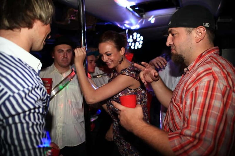 Gdańsk: 1-Hour Private Party Bus with Vodka Package - What the Party Bus Feels Like Inside: Lighting, Sound, and the Dance Pole