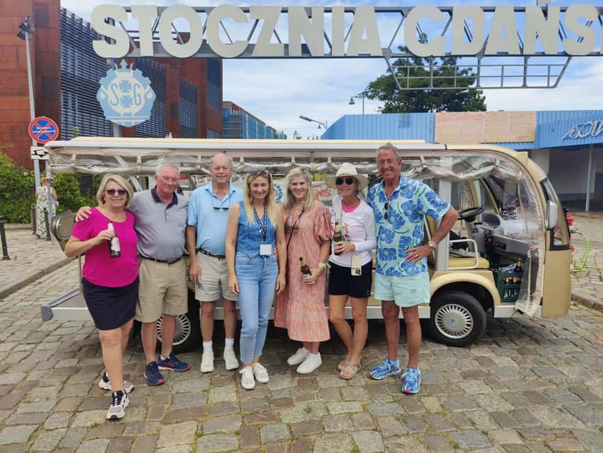 Gdansk: NO LIMIT BEER City Tour by Golf Cart Private/Shared - Solidarity Square: the political heart you actually understand