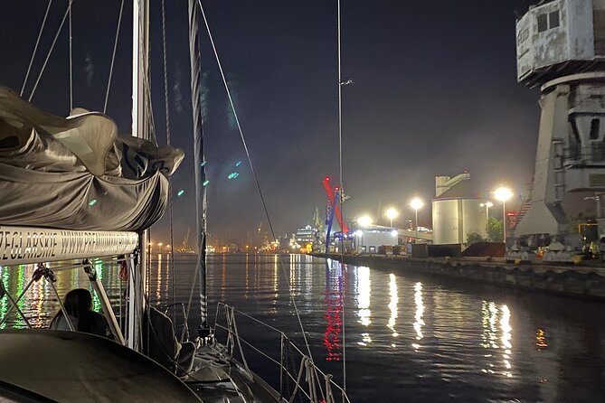 Gdansk: Scenic Evening Yacht Cruise with Welcome Drink - The Port Canal: Where You See Ships Working Up Close