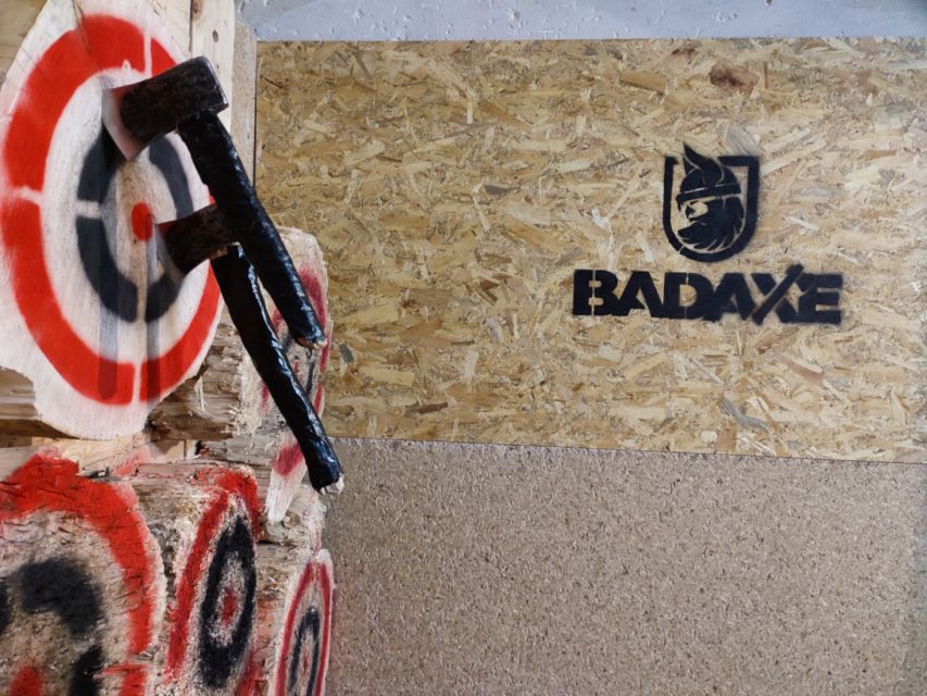 Krakow: Axe Throwing Fun - Viking Props Photos, Beer on Hand, and the Social Part