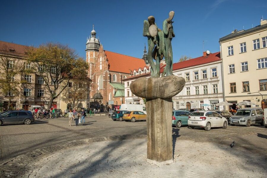 Krakow: City Golf Cart Tour and Schindler's Factory Museum - Crossing to Podgórze: The Ghetto Wall Fragment and Under the Eagle Pharmacy