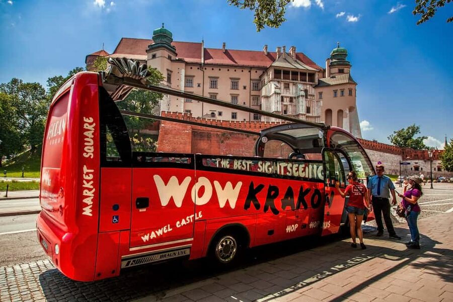 Krakow: Hop-On Hop-Off Bus Tour with Audio Guide - Top stops you should plan around: Wawel, Schindler, and the ghetto site