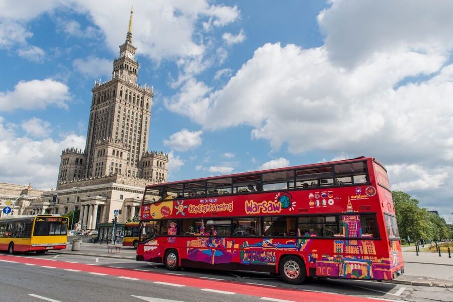 Warsaw: City Sightseeing Hop-On Hop-Off Bus Tour - Starting at the Palace of Culture, then mapping Warsaw in minutes