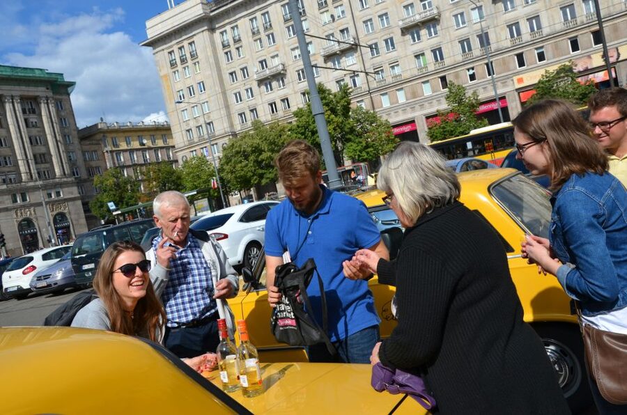 Warsaw Communism Private Tour in a Retro Fiat - Constitution Square Housing, Where Policy Meets Apartment Life