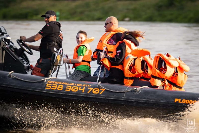Warsaw: High-Speed Vistula River RIB Boat Adventure - Slow start on a rocky river, then the engine turns on
